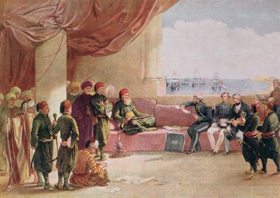 Mohamed Ali recevant des envoyés de Grande-Bretagne dans son palais à Alexandrie le 12 mai 1839, 1849 - David Roberts